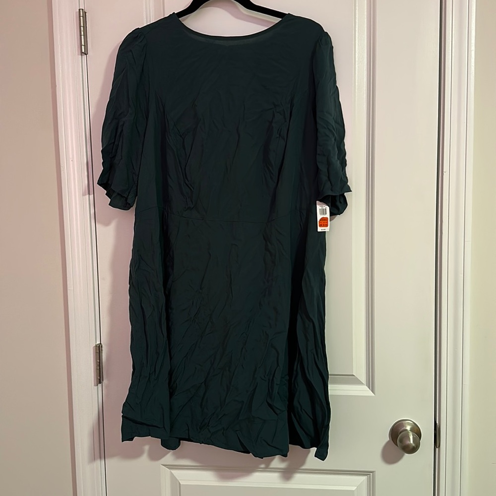 Old Navy Dress NWT 2X Emerald Green Mini Open Back